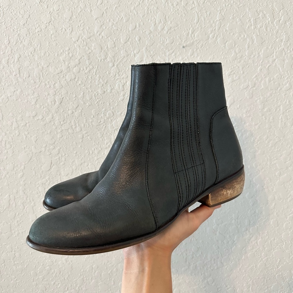 Anthropologie Black Ankle Boots
